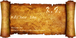 Kóbor Ida névjegykártya