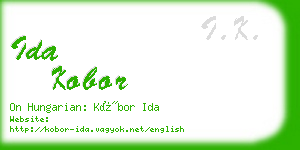 ida kobor business card